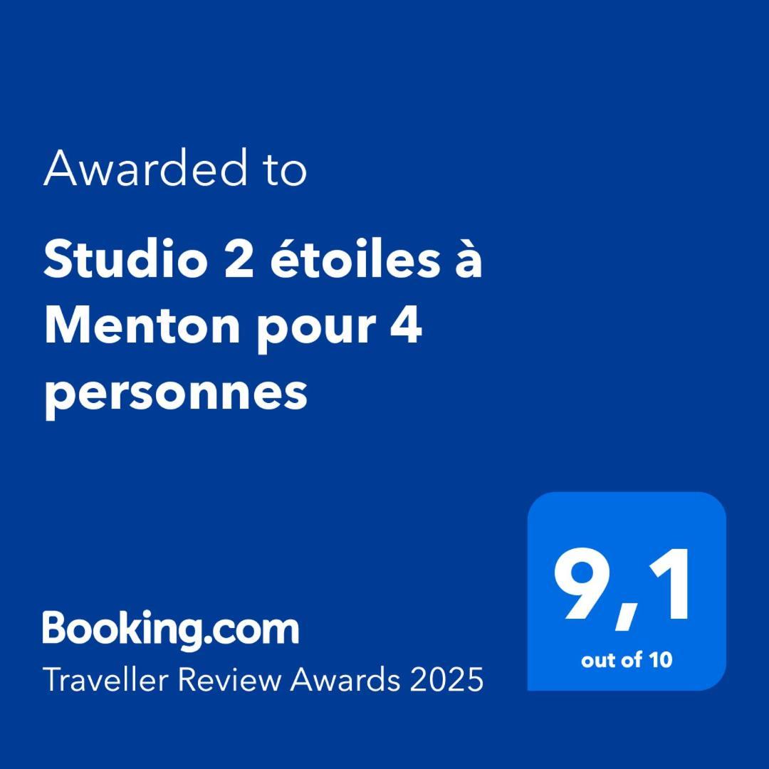 Studio 2 Etoiles A Menton Pour 4 Personnes Exterior foto